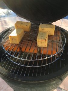 Smoking cheese on the Big Green Egg