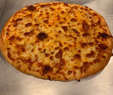 Cooked Pizza from Big Green Egg